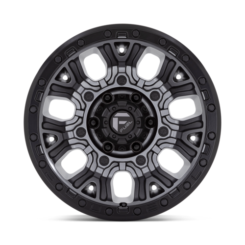 Fuel 1PC D825 Traction 17x9 Matte Gunmetal Wheel with Black Ring - 6x139.7 Bolt Pattern, -12 Offset