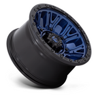Fuel 1PC D827 Traction 17x9 Dark Blue with Black Ring Off-Road Wheel