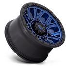 Fuel 1PC D827 Traction 17x9 Black with Blue Ring Wheel - 6x139.7 Bolt Pattern, +1 Offset