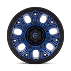 Fuel 1PC D827 Traction 17x9 Black with Blue Ring Wheel - 6x139.7 Bolt Pattern, +1 Offset