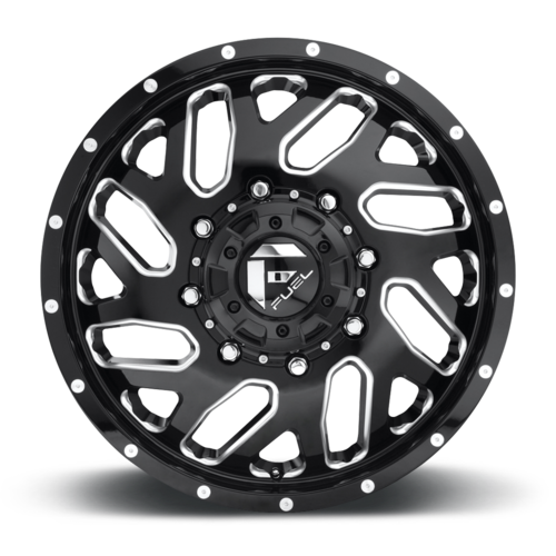 Fuel 1PC Triton D581 TRITON 20x8.25 Inch Gloss Black Milled Wheel with 8x165.1 Bolt Pattern and +105 Offset