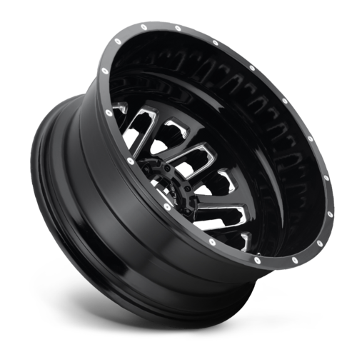 Fuel 1PC Triton D581 Wheel 22x8.25 - Black Gloss Milled Finish