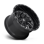 Fuel 1PC Triton 22x12 Black Gloss Milled Wheel with -43 Offset and 8x180 Bolt Pattern