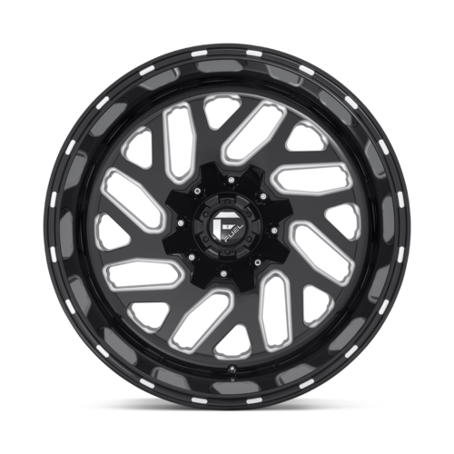 Fuel 1PC Triton 22x12 Black Gloss Milled Wheel with -43 Offset and 8x180 Bolt Pattern