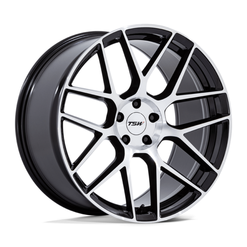TSW LASARTHE 20x10.5 Inch Gloss Black Machined Wheel with 5x112 Bolt Pattern and +30 Offset