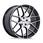 TSW LASARTHE 17x8 Inch Gloss Black Machined Wheel with 5x112 Bolt Pattern and +45 Offset