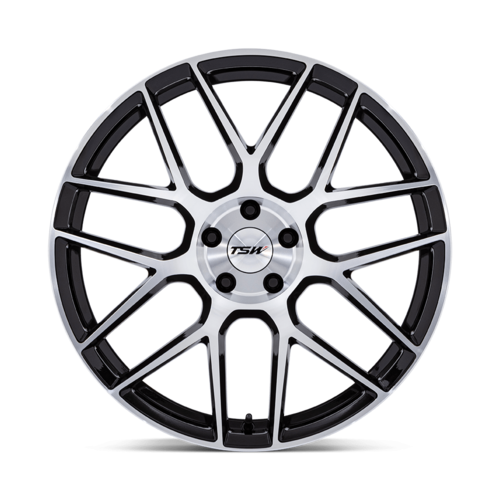 TSW LASARTHE 22x10.5 Inch Gloss Black Machined Wheel with 5x120 Bolt Pattern and +38 Offset