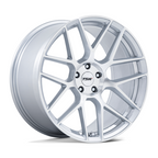 TSW LASARTHE 17x8 Inch Alloy Wheel with 5x114.3 Bolt Pattern, 72.56mm Center Bore, and Gloss Silver Machined Finish