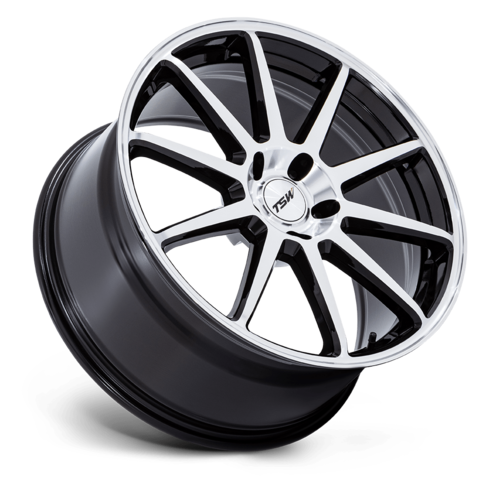 TSW TW004 CANARD 20x9 Gloss Black Machined Wheel with 5x112 Bolt Pattern and +27 Offset