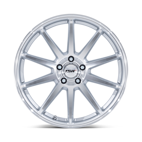 TSW Canard 20x9 Inch Wheel - 5x112 Bolt Pattern, +27mm Offset, Gloss Silver with Machined Face