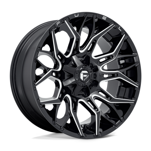 Fuel 1PC D769 Twitch 22x10 Black Glossy Milled Wheel with -18mm Offset