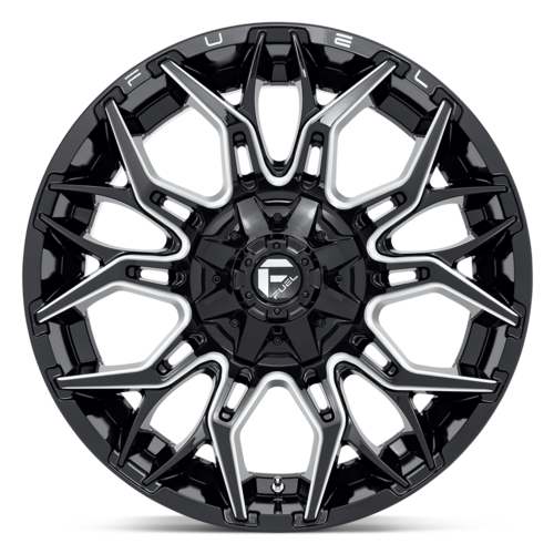 Fuel 1PC D769 Twitch 22x10 Black Glossy Milled Wheel with -18mm Offset
