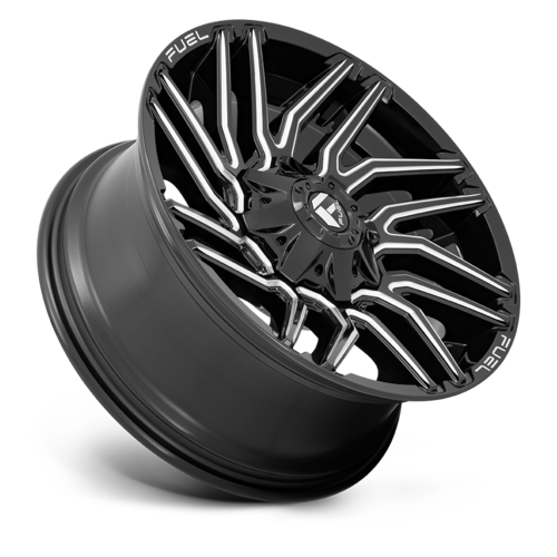 Fuel 1PC D773 Typhoon 20x10 Black Gloss Milled Wheel with -18mm Offset