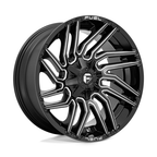 Fuel 1PC D773 Typhoon 22x10 Black Gloss Milled Wheel with -18mm Offset and 8x180 Bolt Pattern