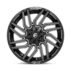 Fuel 1PC D773 Typhoon 22x10 Black Gloss Milled Wheel with -18mm Offset and 8x180 Bolt Pattern
