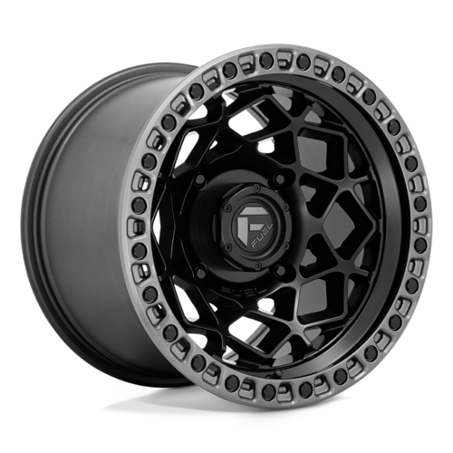 Fuel UTV D783 UNIT UTV 15x7 Matte Black with Gunmetal Ring Wheel