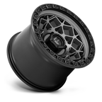 Fuel UTV D784 UNIT UTV 15x10 Gunmetal with Matte Black Ring Wheels
