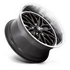 US Mag 1PC U138 Santa Cruz 20x8.5 Inch Gloss Black Wheel with Diamond Cut Lip and 5x127 Bolt Pattern