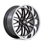 US Mag 1PC U138 Santa Cruz 22x10.5 Inch Gloss Black Diamond Cut Lip Wheel