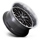 US Mag 1PC U138 Santa Cruz 22x10.5 Inch Gloss Black Diamond Cut Lip Wheel