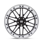 US Mag 1PC U138 Santa Cruz 22x10.5 Inch Gloss Black Diamond Cut Lip Wheel