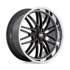 US Mag 1PC U138 Santa Cruz 22x9 Inch Gloss Black Diamond Cut Lip Wheel