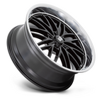 US Mag 1PC U138 Santa Cruz 22x9 Inch Gloss Black Diamond Cut Lip Wheel