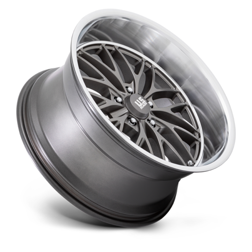 US Mag 1PC Santa Cruz 20x10 Inch Anthracite Wheel with Diamond Cut Lip - 5x127 Bolt Pattern, +6 Offset