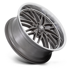 US Mag 1PC U139 Santa Cruz 22x9 Inch Anthracite with Diamond Cut Lip Wheel