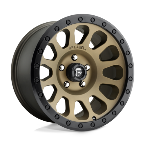 Fuel 1PC D600 Vector 17x9 Wheel - Offset -12mm Matte Bronze Black Bead Ring Finish