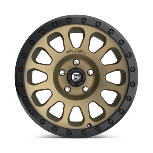 Fuel 1PC Vector 17x9 Matte Bronze Black Bead Ring Offsets -12 for 6x139.7 Bolt Pattern