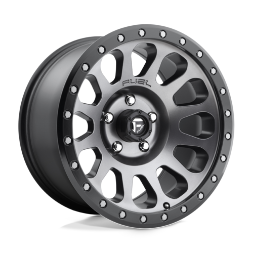Fuel 1PC Vector 17x9-Inch Matte Gun Metal Black Bead Ring Wheel with -12 Offset
