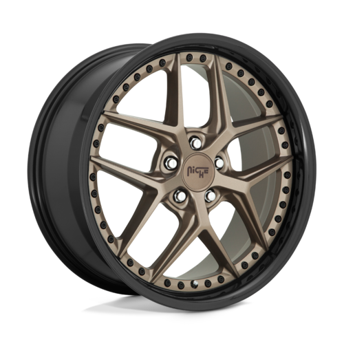 Niche 1PC M227 VICE 20x10.5 Matte Bronze Black Bead Ring Wheel with 5x115 Bolt Pattern and 71.50 Center Bore