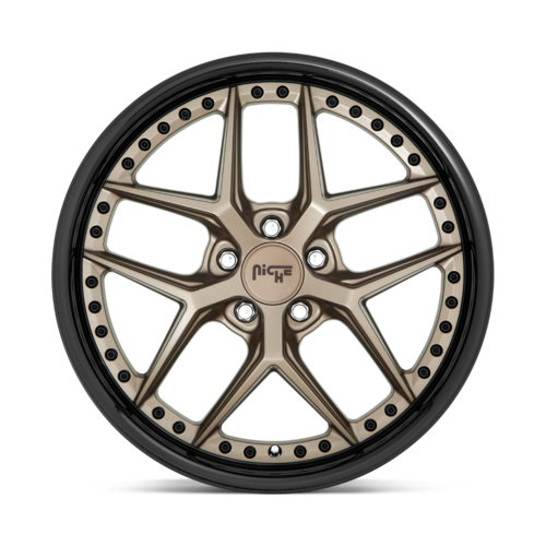 Niche 1PC M227 VICE 20x10.5 Matte Bronze Black Bead Ring Wheel with 5x115 Bolt Pattern and 71.50 Center Bore
