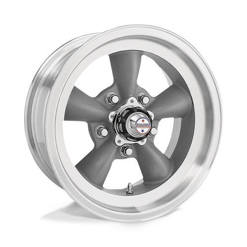 American Racing Vintage VN105 TORQ THRUST D 15x8.5 Gray Mach Lip Wheel