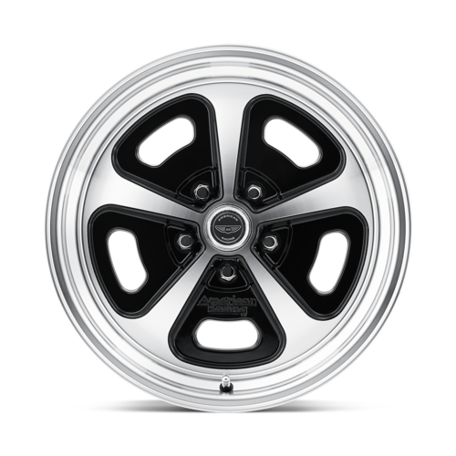 American Racing Vintage VN501 17x8 Gloss Black Machined Wheel with 5x114.3 Bolt Pattern