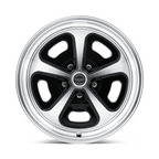 American Racing Vintage VN501 17x9 Gloss Black Machined Wheel with 5x120.65 Bolt Pattern