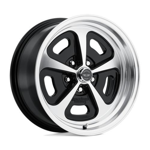 American Racing Vintage VN501 17x9 Gloss Black Machined Wheel with 5x120.65 Bolt Pattern