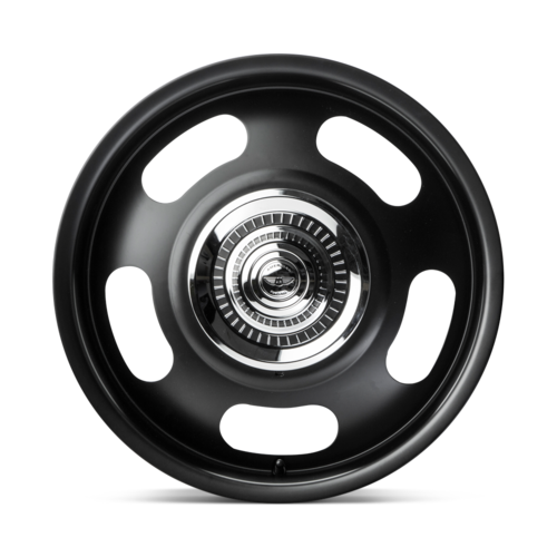 American Racing Vintage VN506 Rally 17x9 Satin Black Wheel with 5x120.65/5x127 Bolt Pattern