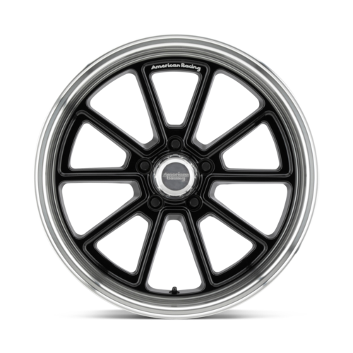 American Racing Vintage VN510 Draft 18x10 Gloss Black with Diamond Cut Lip Wheel