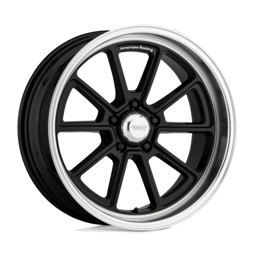 American Racing Vintage VN510 Draft 20x10 Inch Gloss Black with Diamond Cut Lip Wheel
