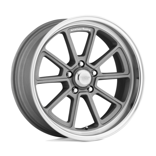 American Racing Vintage VN510 18x8 Inch 5x127 Bolt Pattern Vintage Silver with Diamond Cut Lip Wheel