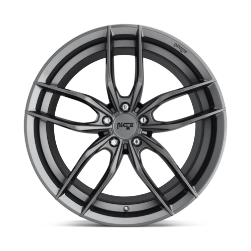 Niche 1PC VOSSO 18x8 Matte Anthracite Wheel with 5x112 Bolt Pattern and 66.56mm Center Bore