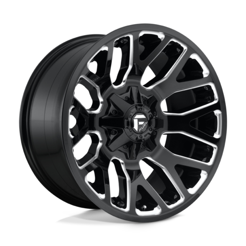 Fuel 1PC D623 Warrior 20x9 Black Gloss Milled Wheel with 6x135/139.7 Bolt Pattern and +20 Offset