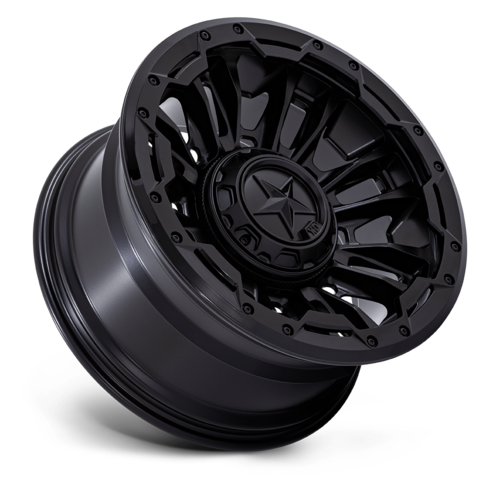 XD XD870 Bomber 20x9 Matte Black Wheel with Gloss Black Ring, 8x180 Bolt Pattern, +1 Offset