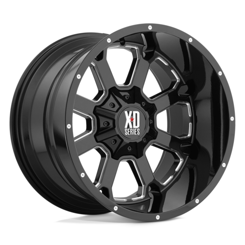 XD Buck 825 20x10 Gloss Black Milled Off-Road Wheel with 6x135/139.7 Bolt Pattern