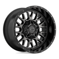 XD XD842 Snare 20x10 Inch Gloss Black with Gray Tint Wheel - -18mm Offset, 5x127/5x139.7 Bolt Pattern
