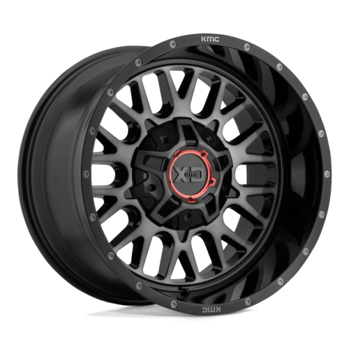 XD XD842 Snare 20x9 Inch Gloss Black with Gray Tint Wheel for 5x127 and 5x139.7 Bolt Patterns