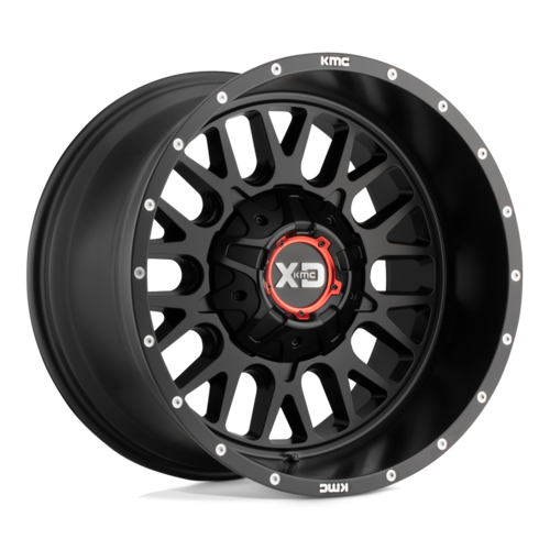 XD XD842 Snare 20x9 Satin Black Wheel with 6x114.3/6x139.7 Bolt Pattern and 18mm Offset
