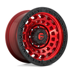 Fuel 1PC D632 ZEPHYR 17x9 Inch Wheel - Candy Red Black Bead Ring Finish, -12 Offset, 5x127 Bolt Pattern
